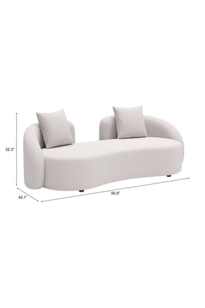   Beige Freeform Outdoor Loveseat | Oroa.com