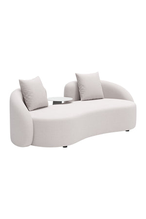   Beige Freeform Outdoor Loveseat | Oroa.com