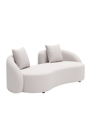   Beige Freeform Outdoor Loveseat | Oroa.com