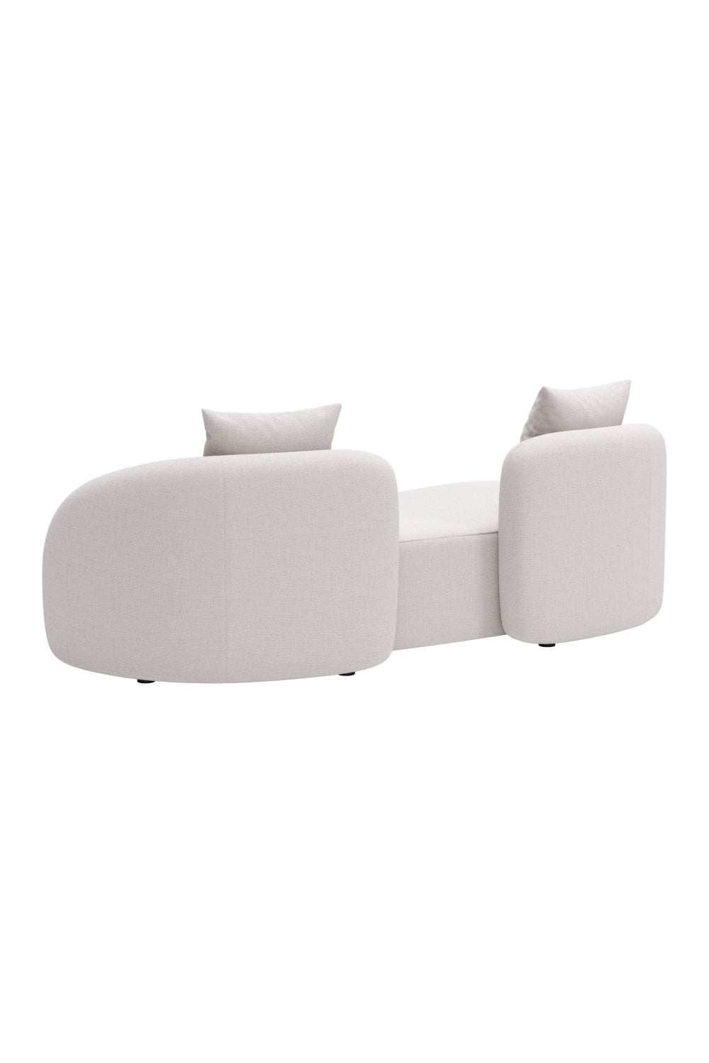   Beige Freeform Outdoor Loveseat | Oroa.com