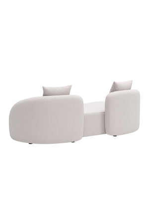   Beige Freeform Outdoor Loveseat | Oroa.com
