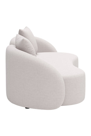   Beige Freeform Outdoor Loveseat | Oroa.com