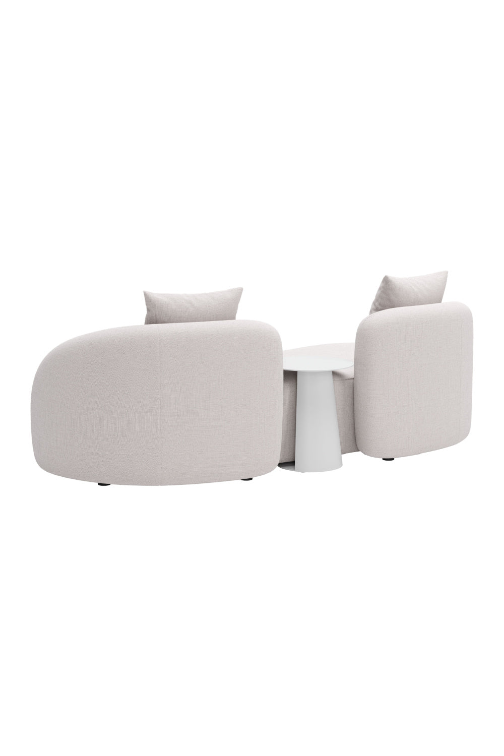   Beige Freeform Outdoor Loveseat | Oroa.com