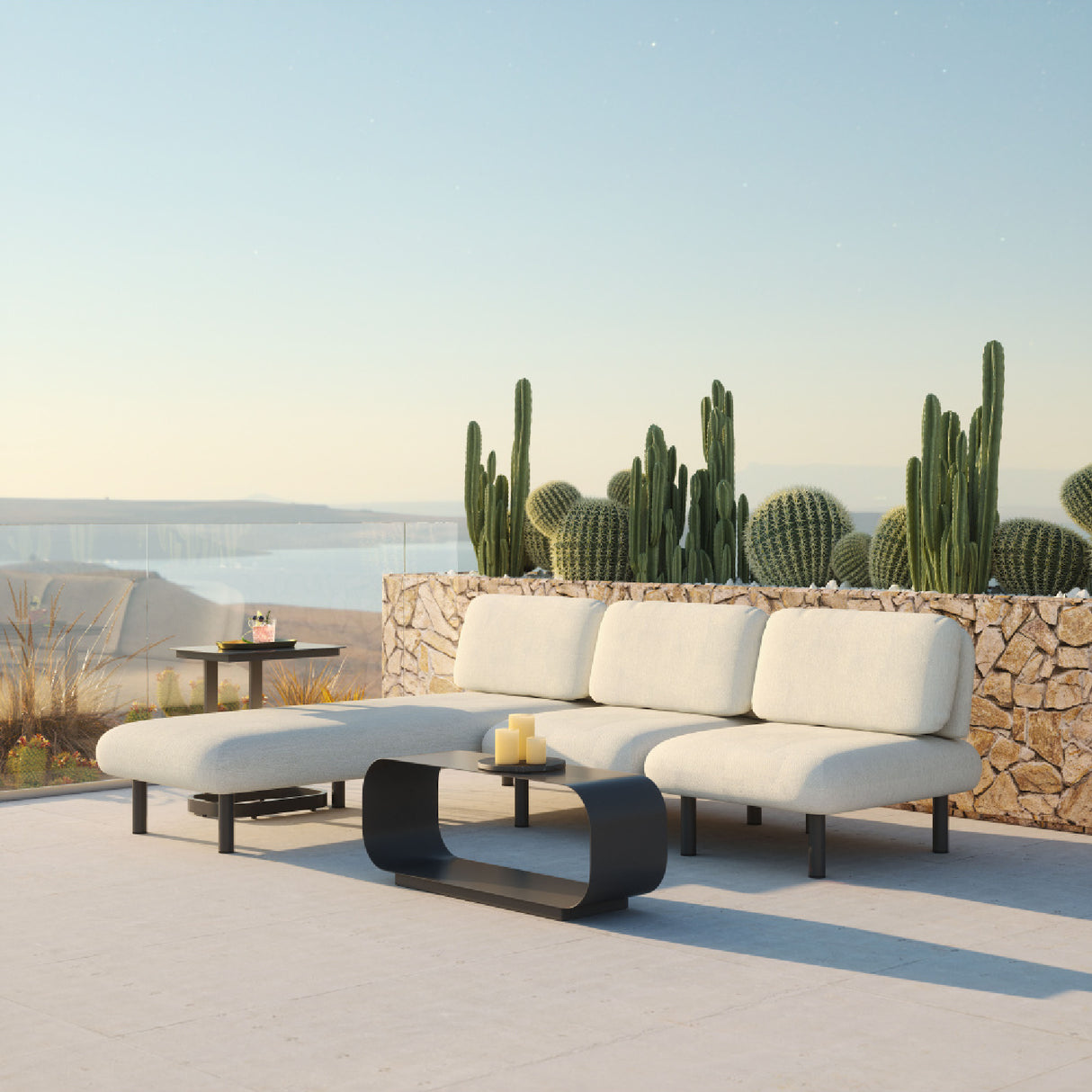   Gray Aluminum Outdoor Coffee Table | Oroa.com