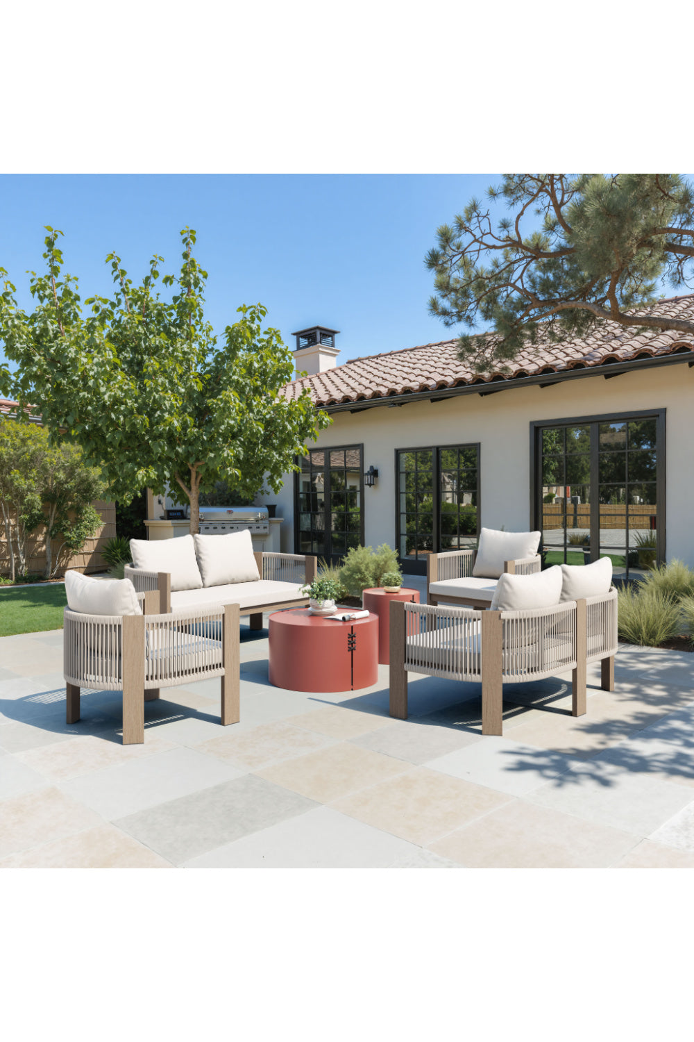   Brown Aluminum Outdoor Side Table | Oroa.com