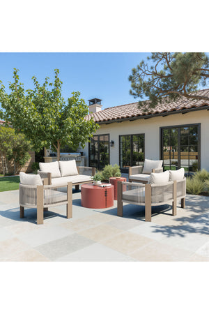   Brown Aluminum Outdoor Side Table | Oroa.com
