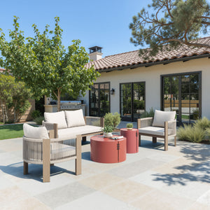   Brown Aluminum Outdoor Coffee Table | Oroa.com