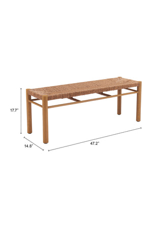   Rattan Look Outdoor Bench | Oroa.com