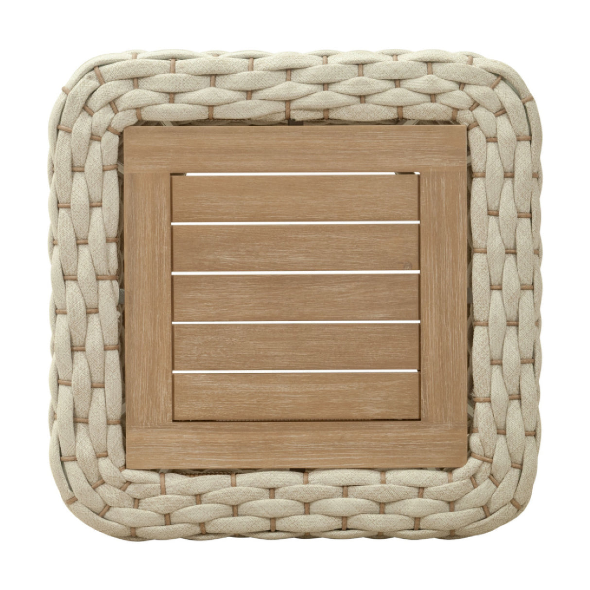   White Woven Square Outdoor Coffee Table | Oroa.com