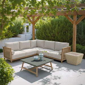   White Woven Square Outdoor Coffee Table | Oroa.com