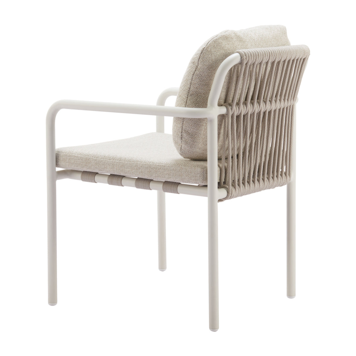   Beige Upholstered Outdoor Dining Chairs (2) | Oroa.com
