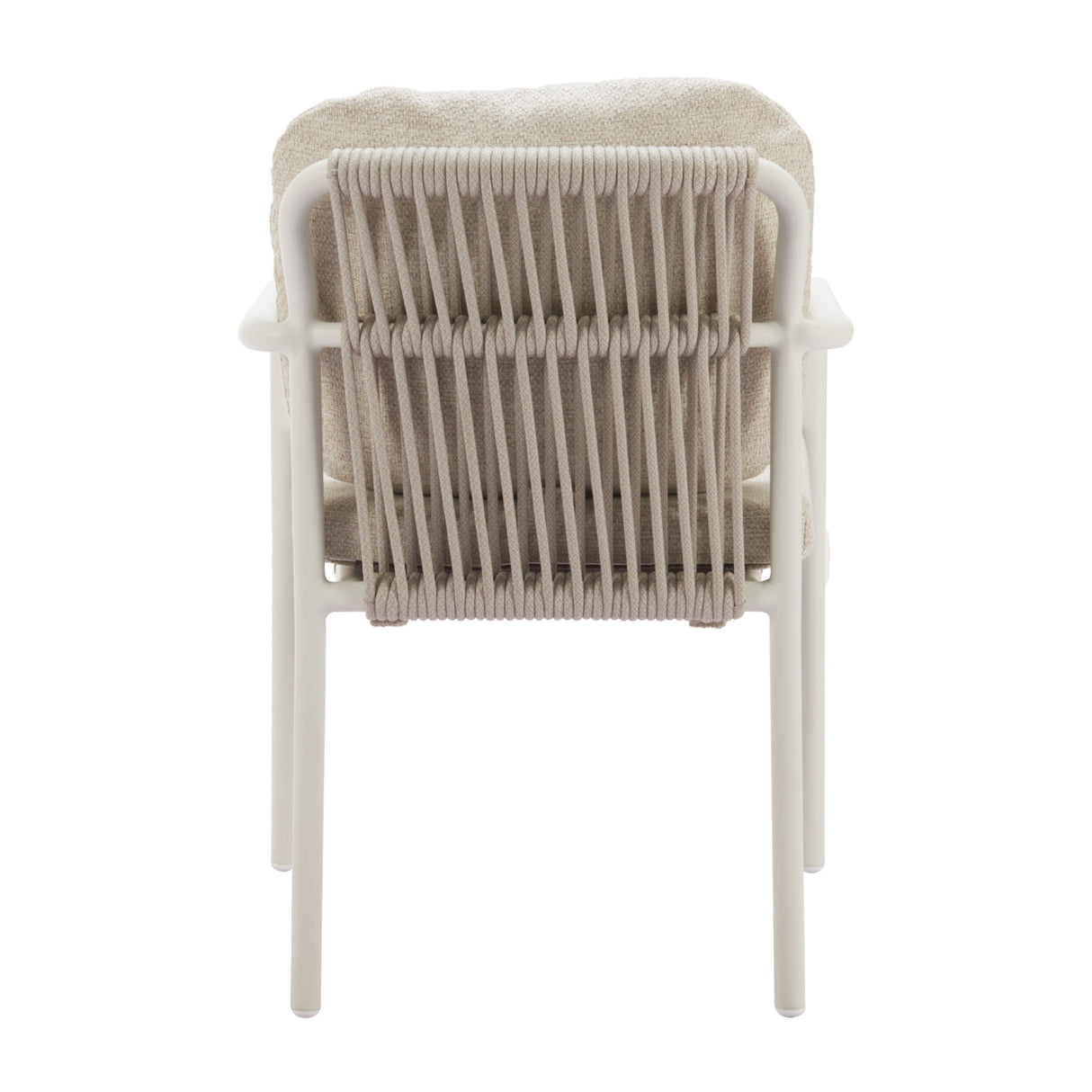   Beige Upholstered Outdoor Dining Chairs (2) | Oroa.com