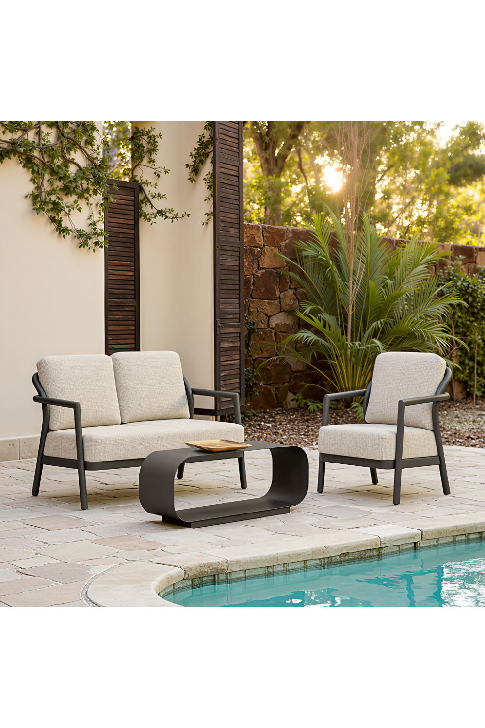  Aluminum Framed Outdoor Loveseat | Oroa.com