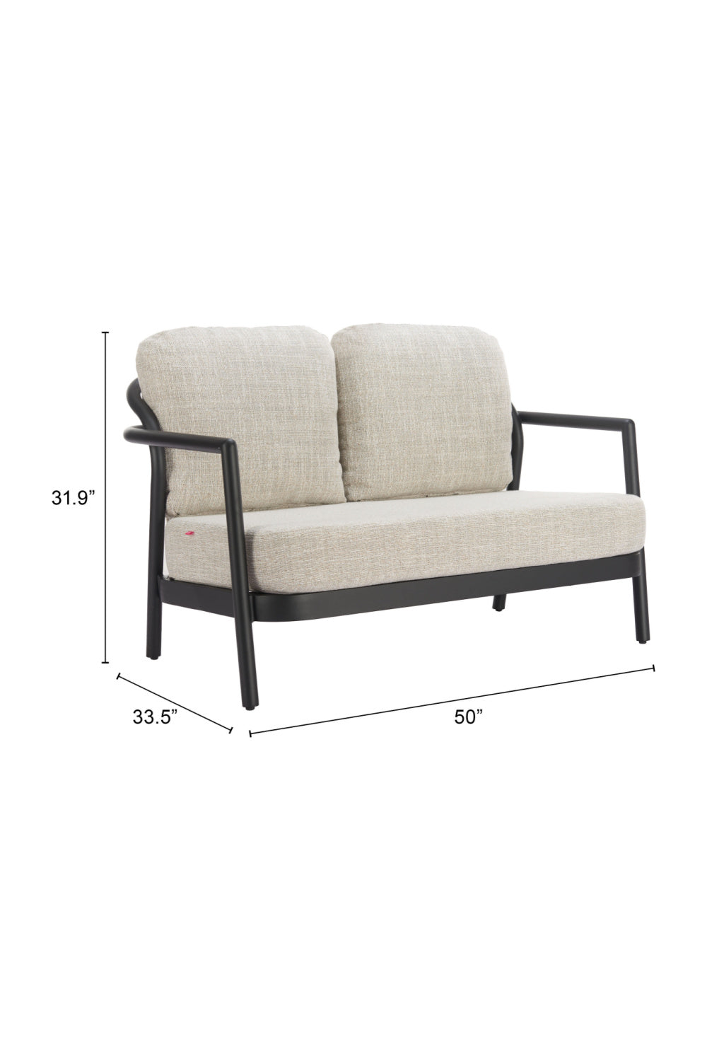   Aluminum Framed Outdoor Loveseat | Oroa.com