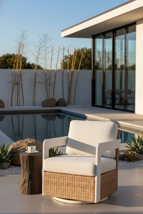   Brown Base Outdoor Swivel Chair | Oroa.com