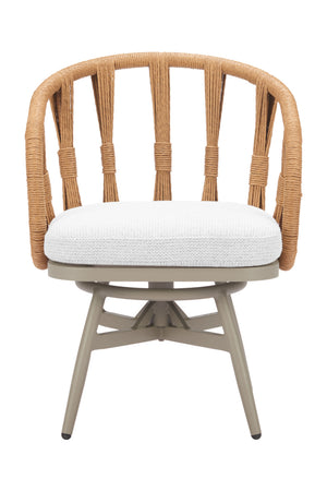   Rattan Weave Swivel Outdoor Dining Chair | Oroa.com