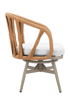   Rattan Weave Swivel Outdoor Dining Chair | Oroa.com