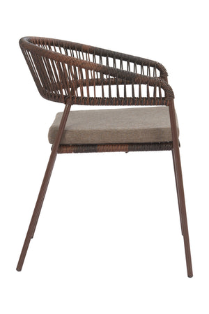   Brown Rattan Outdoor Dining Chairs (2) | Oroa.com
