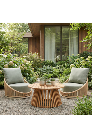   Rattan Weave Outdoor Swivel Chair | Oroa.com