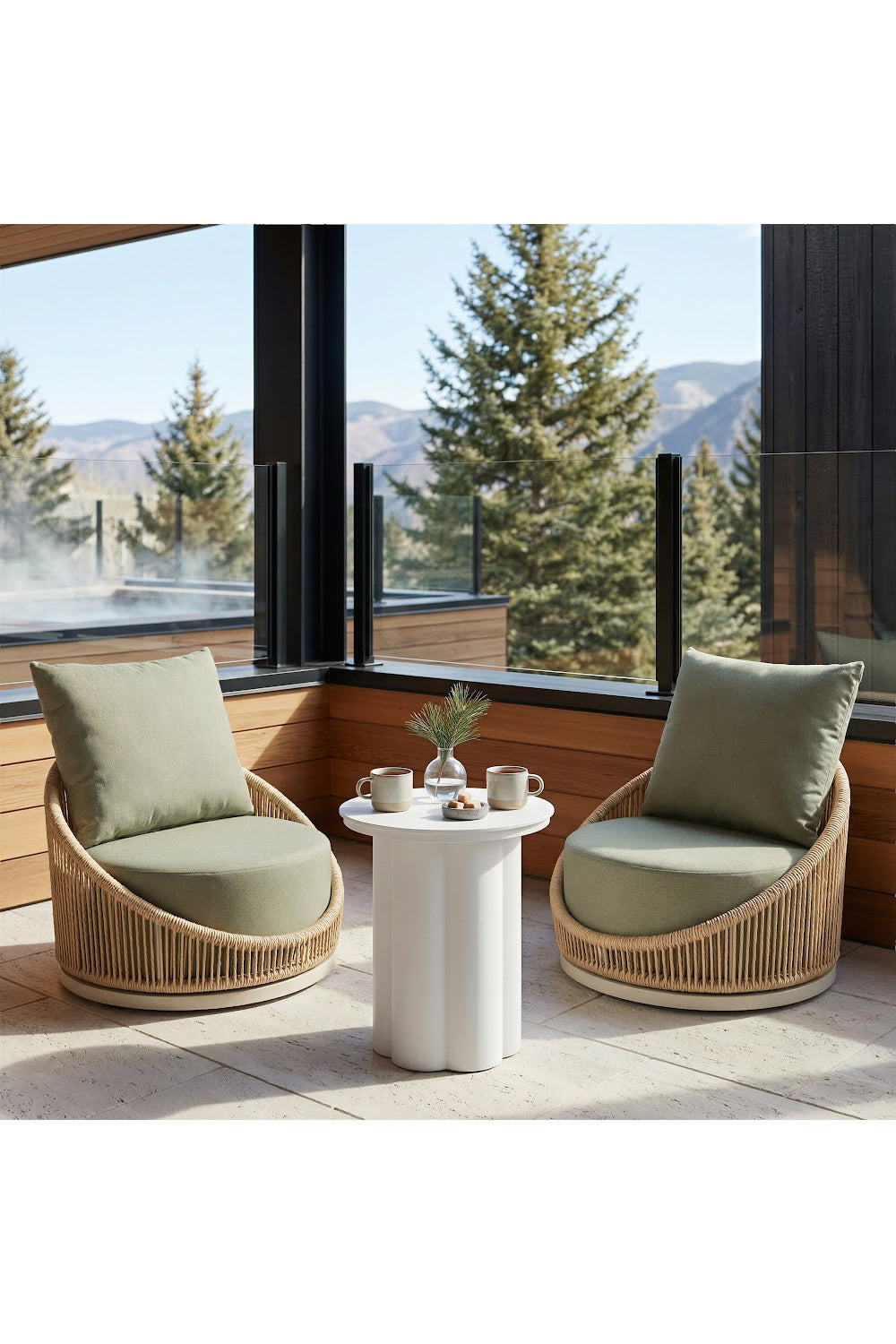   Rattan Weave Outdoor Swivel Chair | Oroa.com