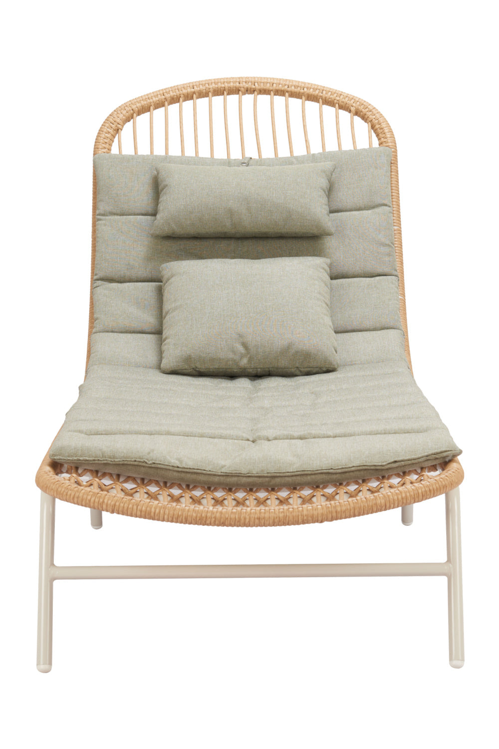   Padded Rattan Weave Outdoor Chaise | Oroa.com