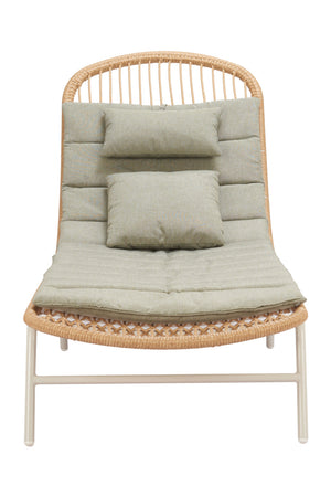   Padded Rattan Weave Outdoor Chaise | Oroa.com