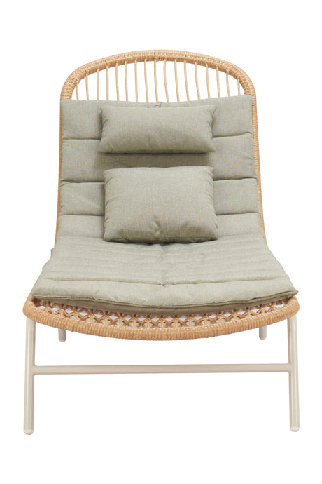   Padded Rattan Weave Outdoor Chaise | Oroa.com