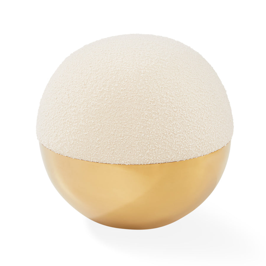   Honed Brass Round Tuffet | Oroa.com