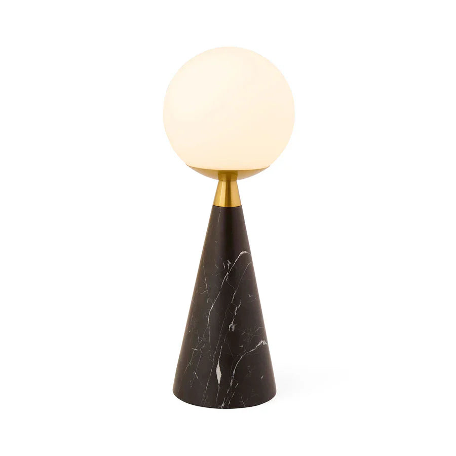   Conical Black Marble Table Lamp | Oroa.com