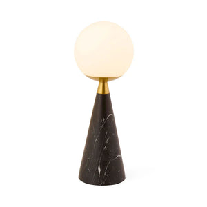   Conical Black Marble Table Lamp | Oroa.com