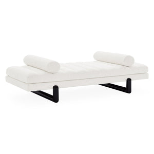   White Channeled Bouclé Daybed | Oroa.com