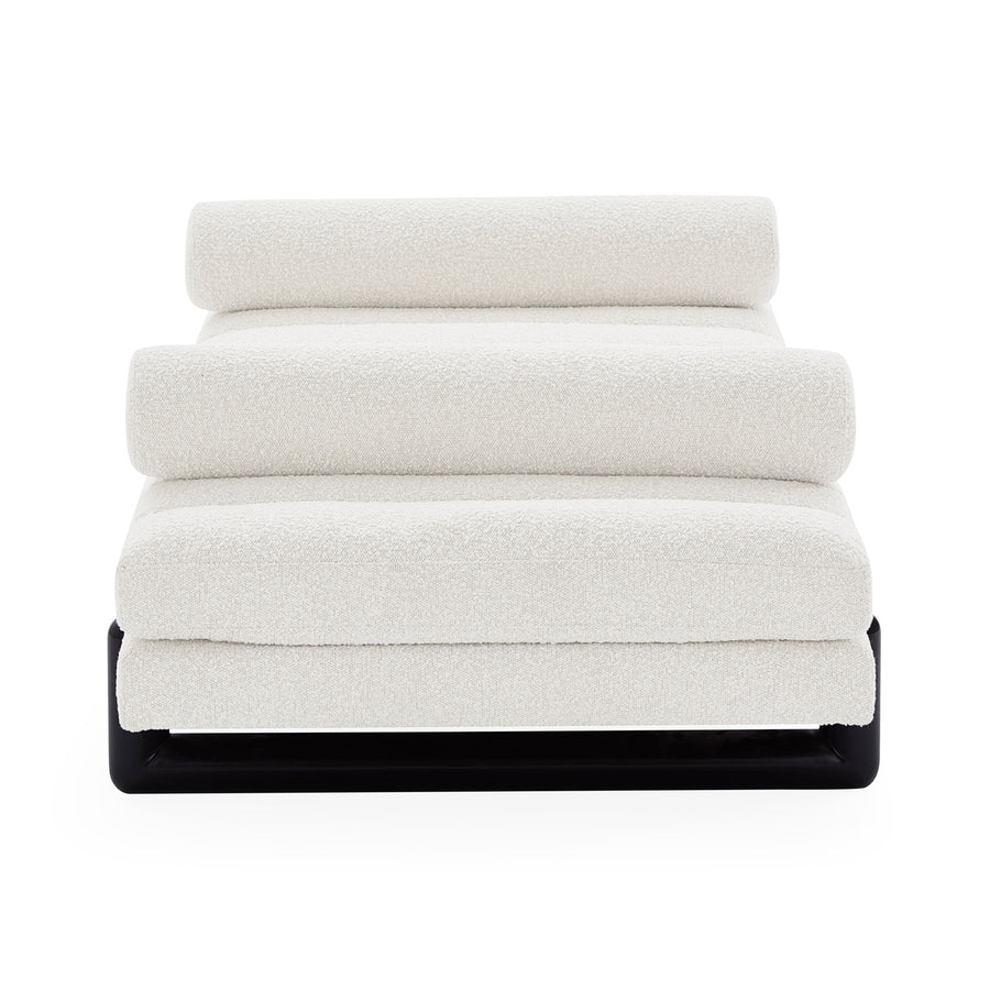   White Channeled Bouclé Daybed | Oroa.com