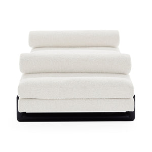   White Channeled Bouclé Daybed | Oroa.com