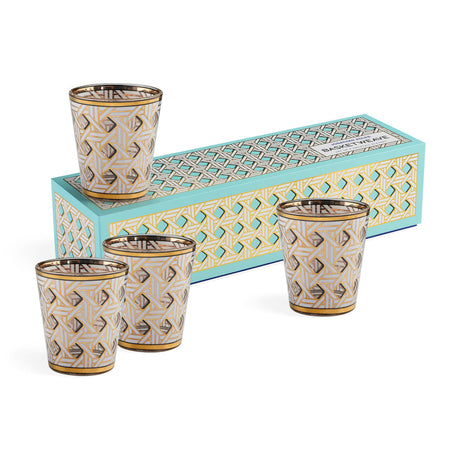   Gold Accent Glassware Set (4) | Oroa.com