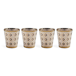   Gold Accent Glassware Set (4) | Oroa.com