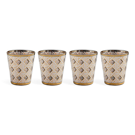   Gold Accent Glassware Set (4) | Oroa.com