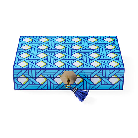   Blue Lacquer Jewelry Box | Oroa.com