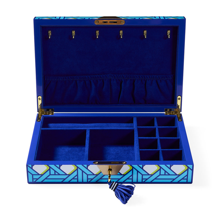   Blue Lacquer Jewelry Box | Oroa.com