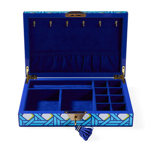   Blue Lacquer Jewelry Box | Oroa.com