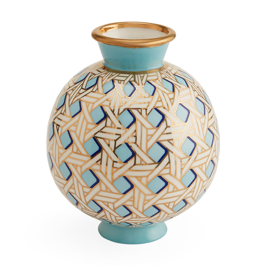   Porcelain Turquoise Round Vase | Oroa.com