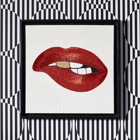   Red Lips Beaded Art | Oroa.com