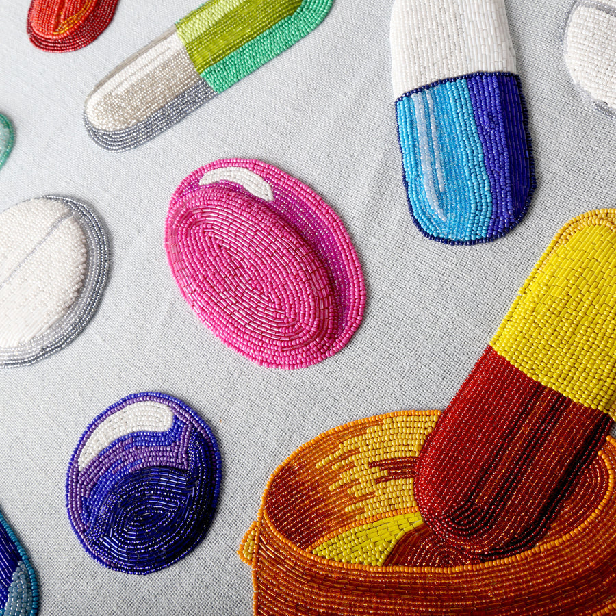   Multicolored Pills Beaded Art | Oroa.com