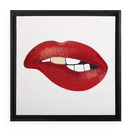   Red Lips Beaded Art | Oroa.com