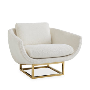   Brass Base Velvet Lounge Chair | Oroa.com
