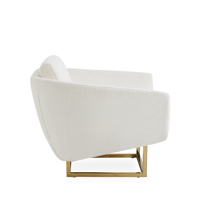   Brass Base Velvet Lounge Chair | Oroa.com