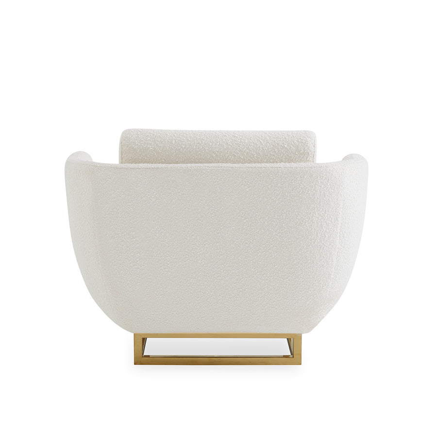   Brass Base Velvet Lounge Chair | Oroa.com