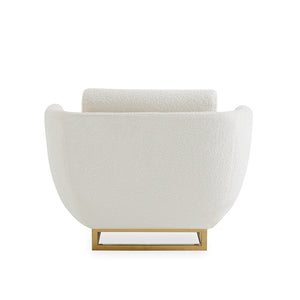   Brass Base Velvet Lounge Chair | Oroa.com