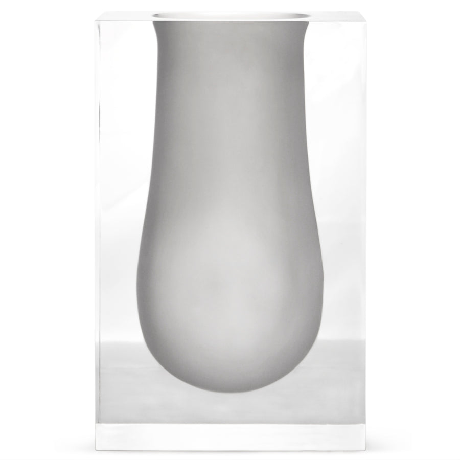   White Acrylic Scoop Vase L | Oroa.com