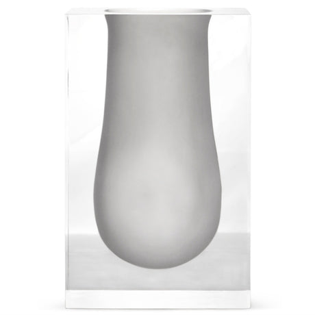   White Acrylic Scoop Vase L | Oroa.com