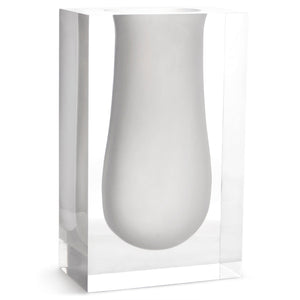  White Acrylic Scoop Vase L | Oroa.com